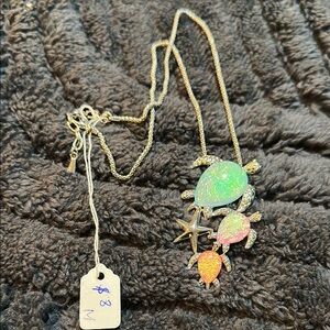 Colorful Turtle Pendant Necklace